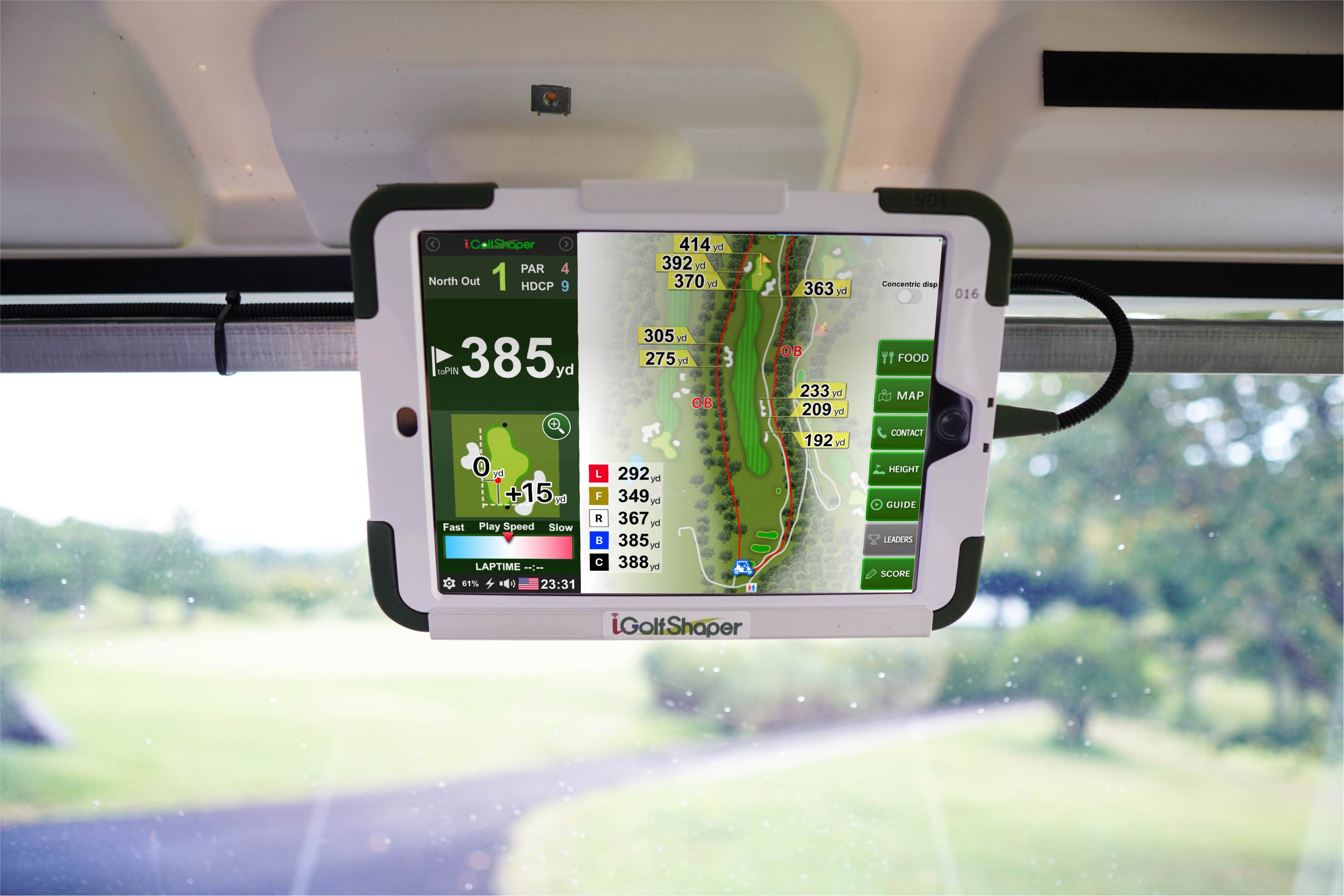 iPad golf cart navi